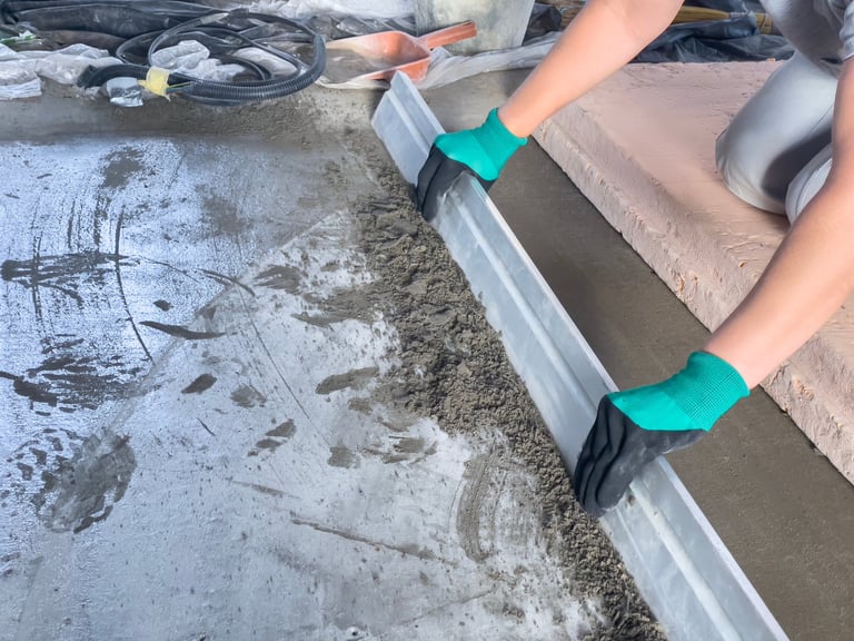 Concrete leveling and slab lifting process